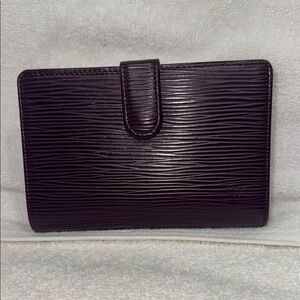 LV  Purple Textured Wallet